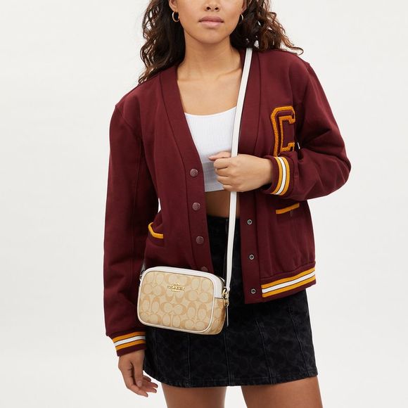 NWT Coach Outlet Mini Jamie Camera Bag In Signature Canvas - Picture 5 of 6